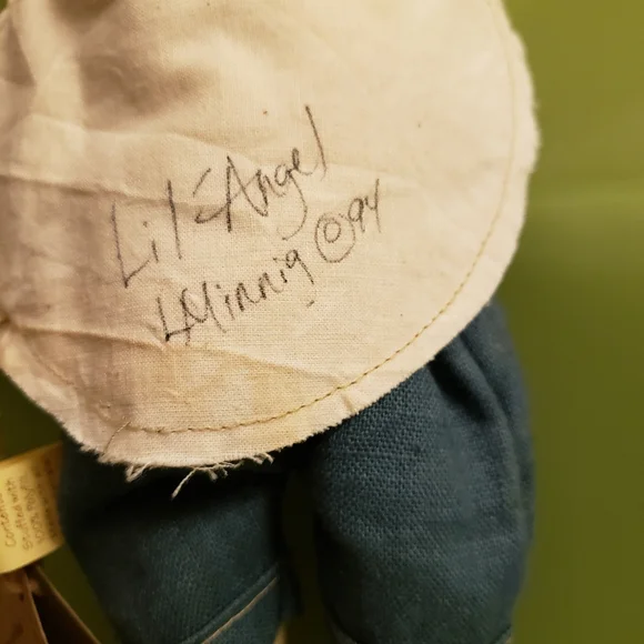 Vintage 1994 Lil' Plainfolk Angel by LuAnne Minnig - Lion Angel Ornament - NWT - Picture 5 of 6